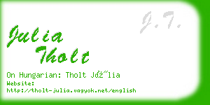julia tholt business card